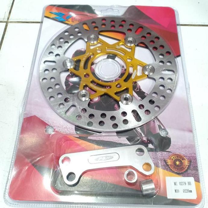 Promo disc psm floating 220mm cnc mio smile/ piringan cakram psm 220 mm mio soul karbu/ fino karbu/ 