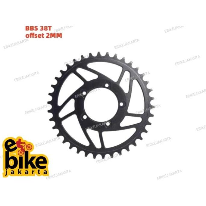 Chainring CNC 38T Black BAFANG BBS01 BBS02 High Quality Performance