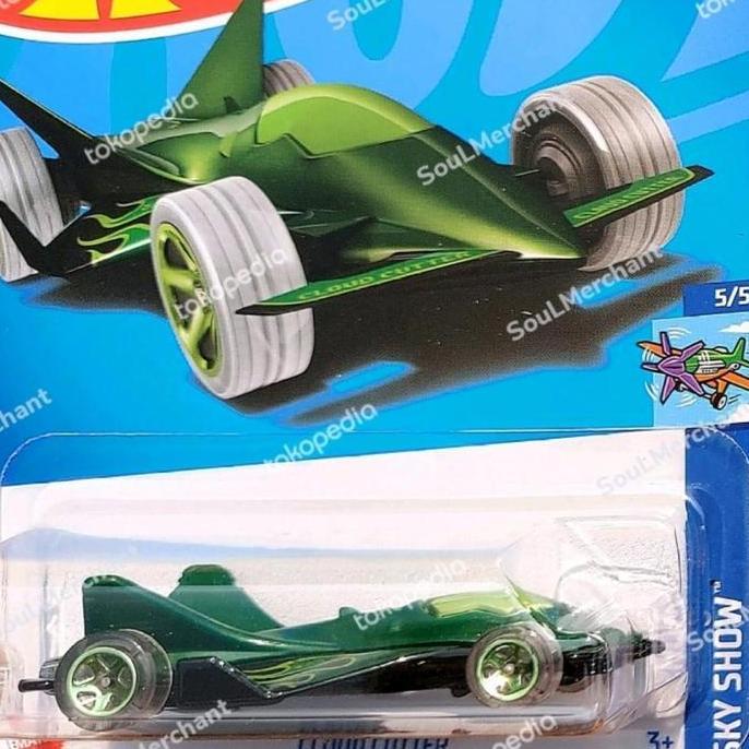Hot Wheels Cloud Cutter Ungu Hijau Mobil Pesawat Ban Plastik