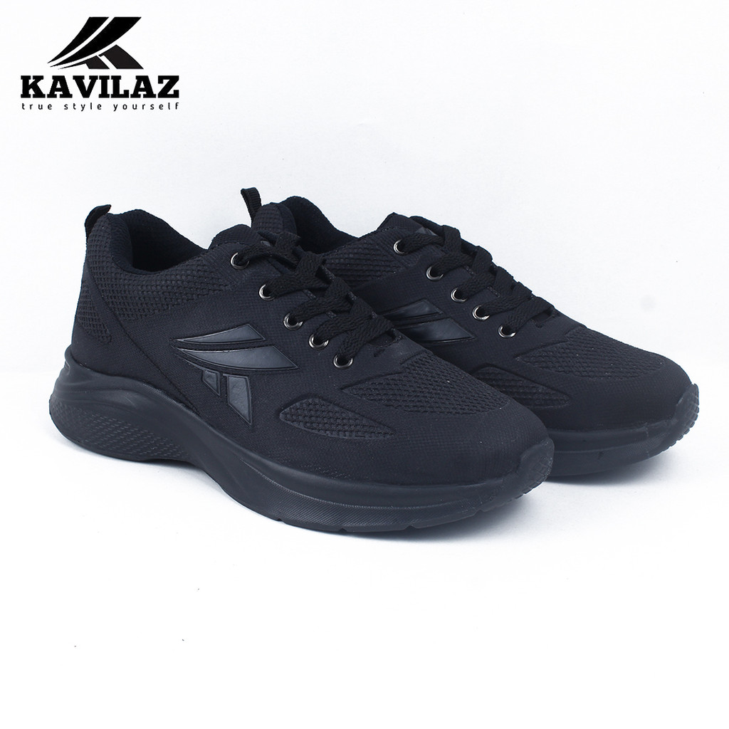 Kavilaz True Style Yourself Sepatu Pria Big Size Jumbo Hitam Polos Sepatu Kassual Formal Size 43-48