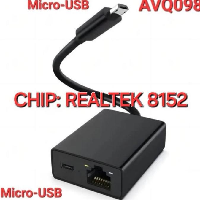 AVPRO AVQ098 Ethernet RJ45 Adapter for Chromecast 100mbps RTL8152