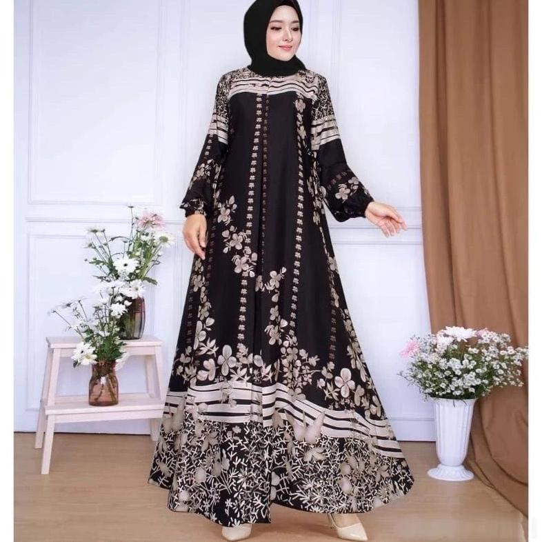 New Deals Gamis Selena Hyget Motif Busui Paling Laris ,Gamis Hygit Murah