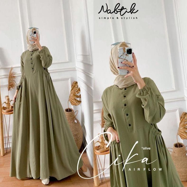 CUCI GUDANG GAMIS CIKA/ GAMIS CIKA NABTIK/GAMIS POLOS/ GAMIS PUTIH POLOS/GAMIS KRINGKLE AIR FLOW/GAM