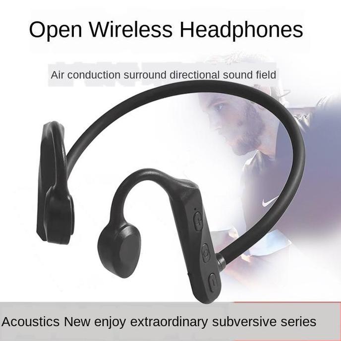 Headset Bluetooth Earphone Nirkabel Headphone Konduksi Tulang Tahan