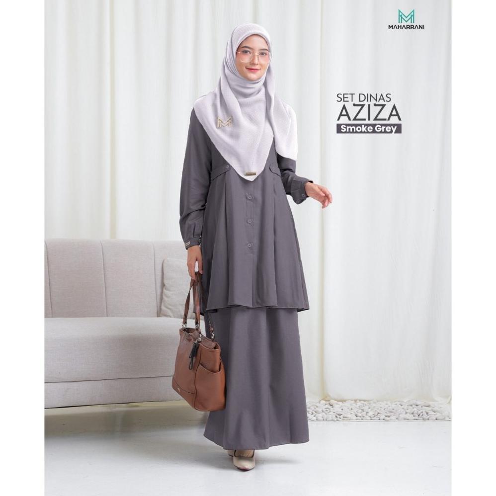 NEW PRODUCT ONE SET DINAS, AZIZA ONE SET, SET DINAS, SET BAJU KERJA, TUNIK KERJA, SERAGAM PNS, SERAG