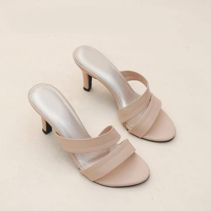 DI166 >> Heels Hak tinggi 9 Cm Slempang Kekinian Terbaru Kasual Sendal Wanita Sandal cewek Perempuan