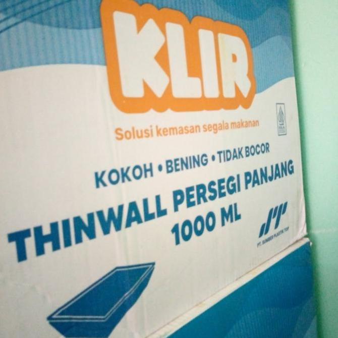 Thinwall Persegi Klir 1000Ml
