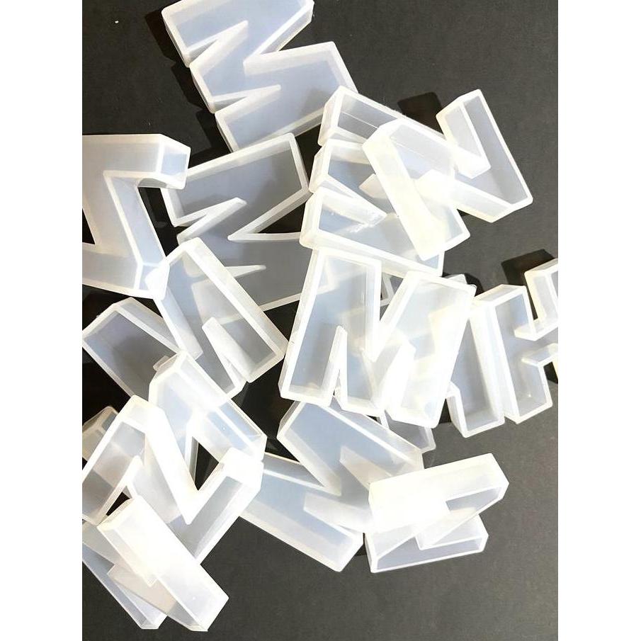 Alphabet Mold Huruf Abjad Cetakan Clay Cetakan Resin Cetakan Fondant
