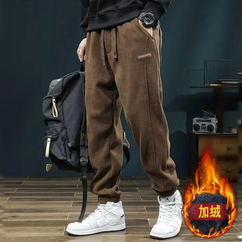 Mens Clothing Man Pants Winter Pants Autumn Clothing Sweatpants Thermal Trousers Y2K Clothes Youth O