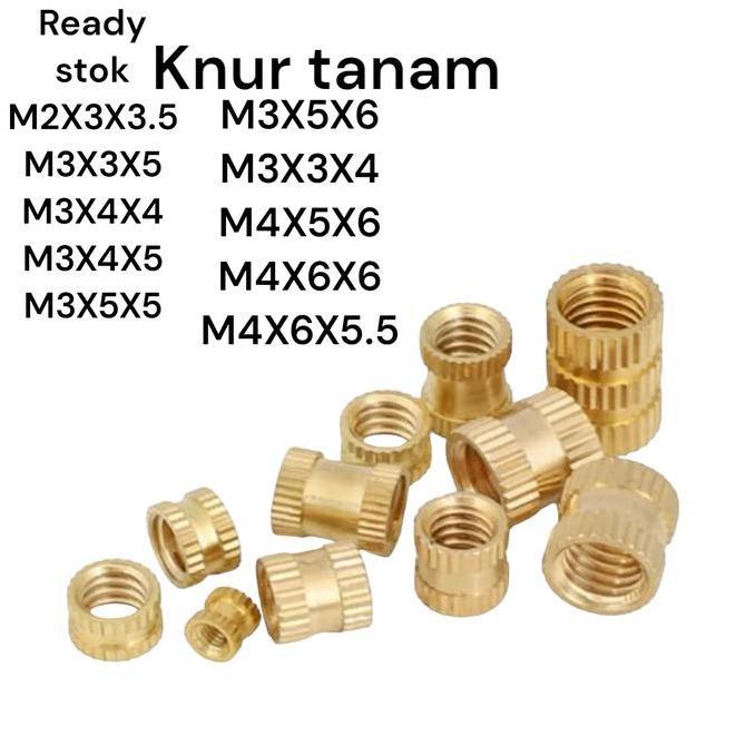 BRAS KNUR TANAM M2 M3 INSERT NUT MUR TANAM 3D PRINT -M2x3x3.5 original