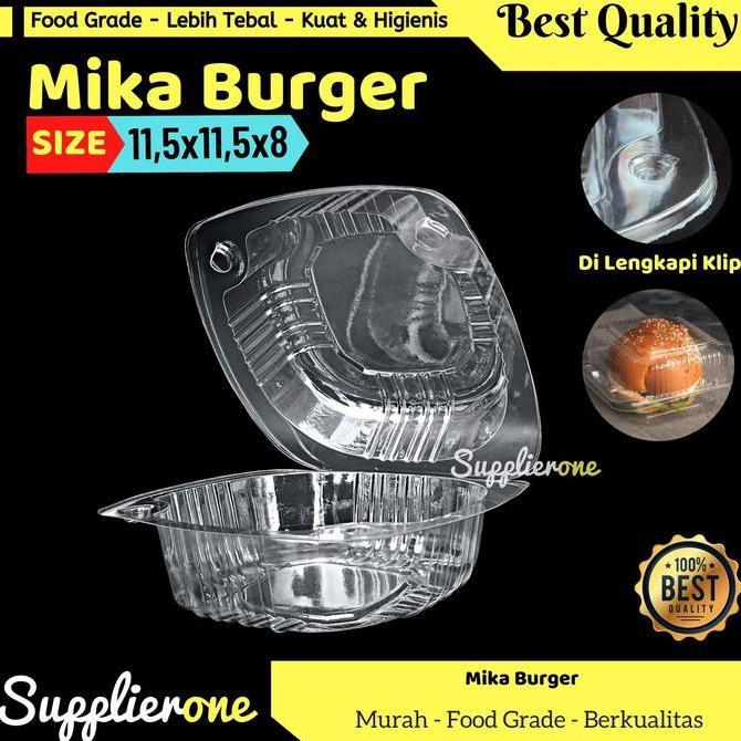 Mika Burger / Kotak Burger / Tray Mika / Mika Hamburger / Mika Kue