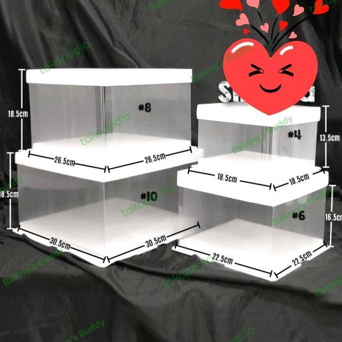 Mika Box Transparan Mika Kue Tinggi