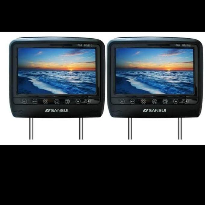 Tv Headrest mobil merek SANSUI SA-HM802 TV JOK MOBIL