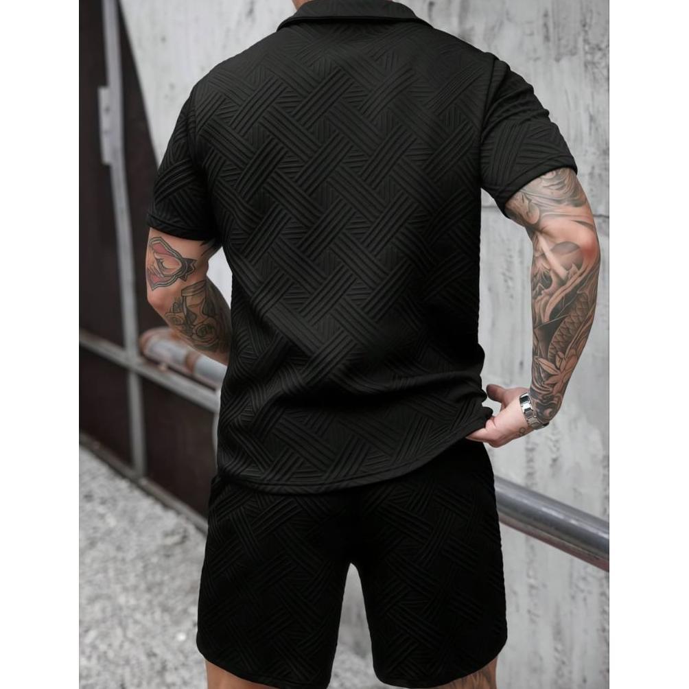 Promo  Polo Shirt Oneset Pria Wanita Set Celana Knit Premium Import Kaos Kerah Kasual Casual Korean 