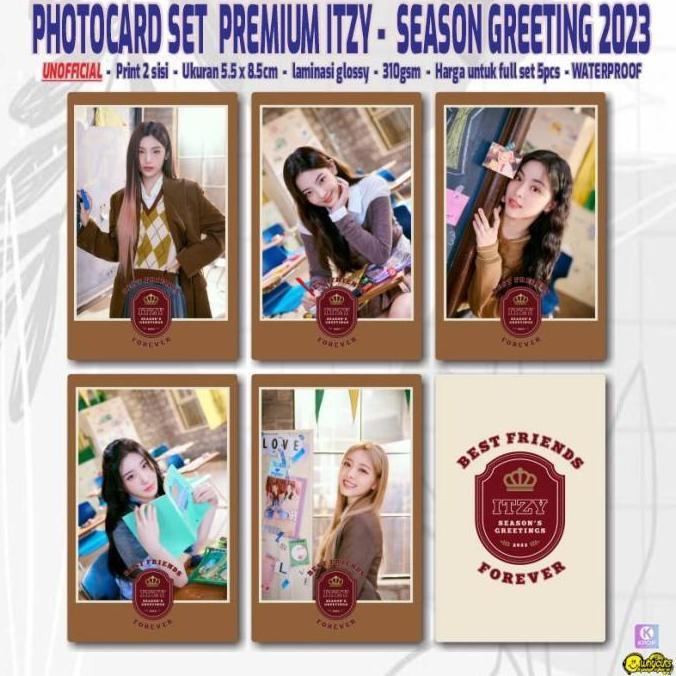 Photocard set Premium Itzy Cheshire & Itzy season greeting 2023 isi 5