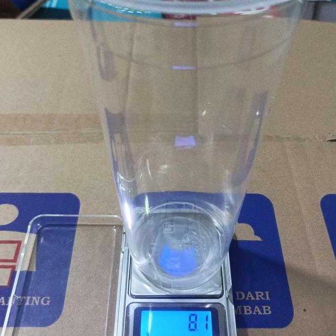 Gelas Slim Tebal Cup 22 Oz Oval / Datar Lebih Tinggi Isi 50 Pcs