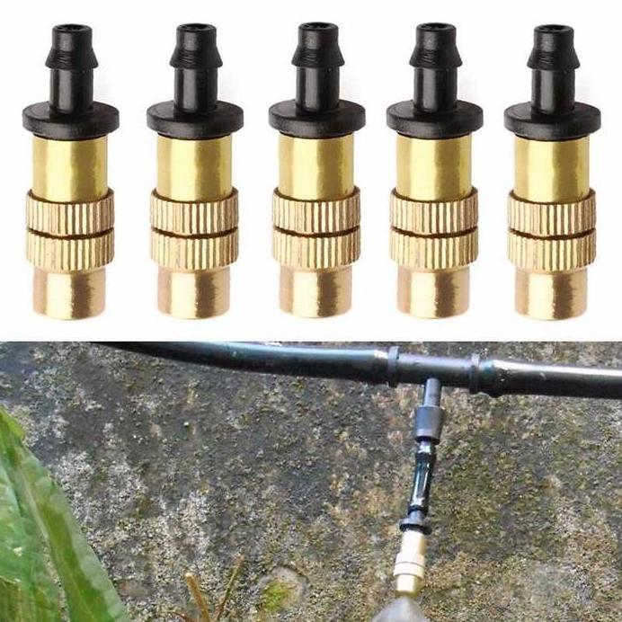 10 PCS Water Mist Sprinkler Kabut Embun Irigasi Air Nozzle Spuyer Head