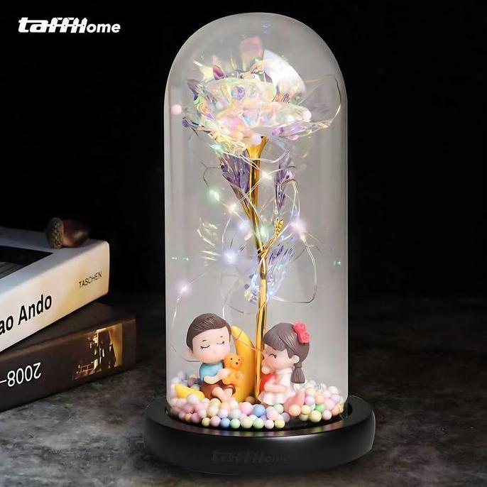 Lampu Hias Meja LED Bunga Mawar Dekorasi Meja Hadiah Gift Ulang Tahun original