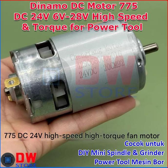 Dinamo DC Motor RS-775 775 24V 6V - 24V High Speed High Torque Power Tool Dinamo 775 Badak