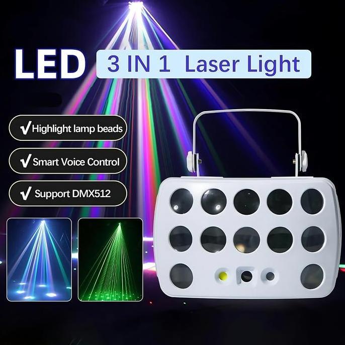 Lampu Disco Laser Panggung RGB Lighting Panggung Lampu Disko Party ready