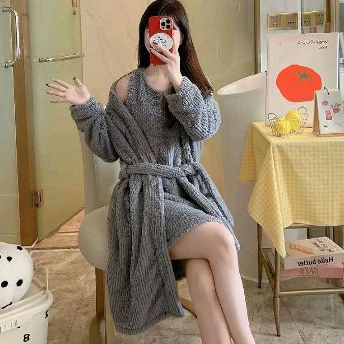 Jc Set Kimono Bulu Handuk Import  / Kimono Handuk Wanita Import Terlaris