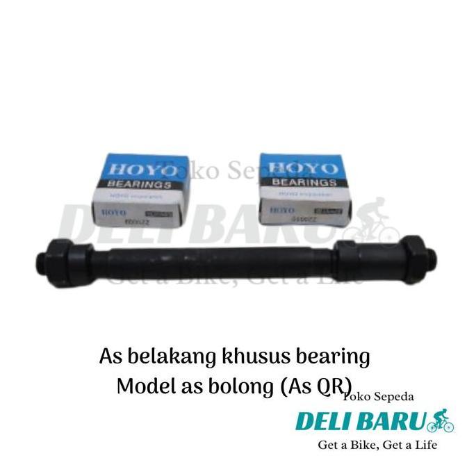 Murah As khusus bearing hub terombol pelek belakang bering 6000 model bolong QR Quick Release sepeda