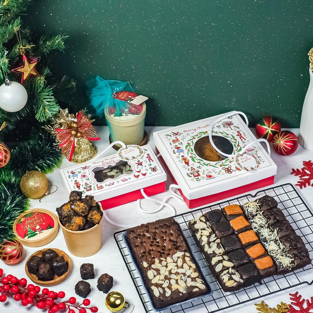 READY STOCK CHRISTMAS HAMPERS 2025 | HAMPERS NATAL | FUDGY BROWNIES