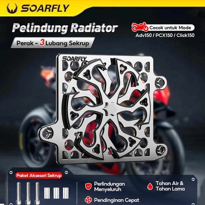 24H ShippingPenutup Radiator Spiner 3D Penutup Radiator Spinner Bintang Yamaha Honda 125/150/160 Aks