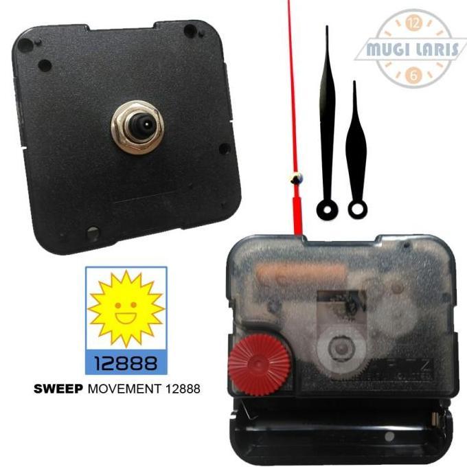 Mesin jam dinding 12888 sweep