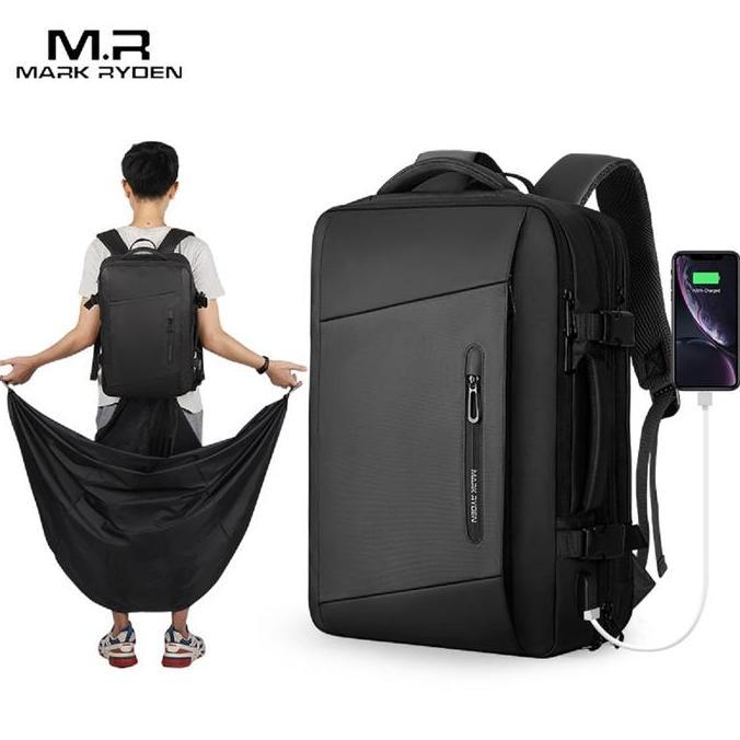 Mark Ryden Tas Ransel Laptop Kerja Pria USB Raincoat 17 Inch MR9299
