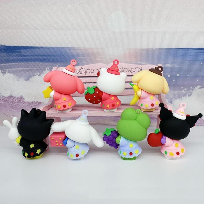 (Diskon) 1Pc Boneka Gantungan Kunci Sanrio Murah (Kuromi / My Melody / Cinnamoroll / Hello Kitty / K