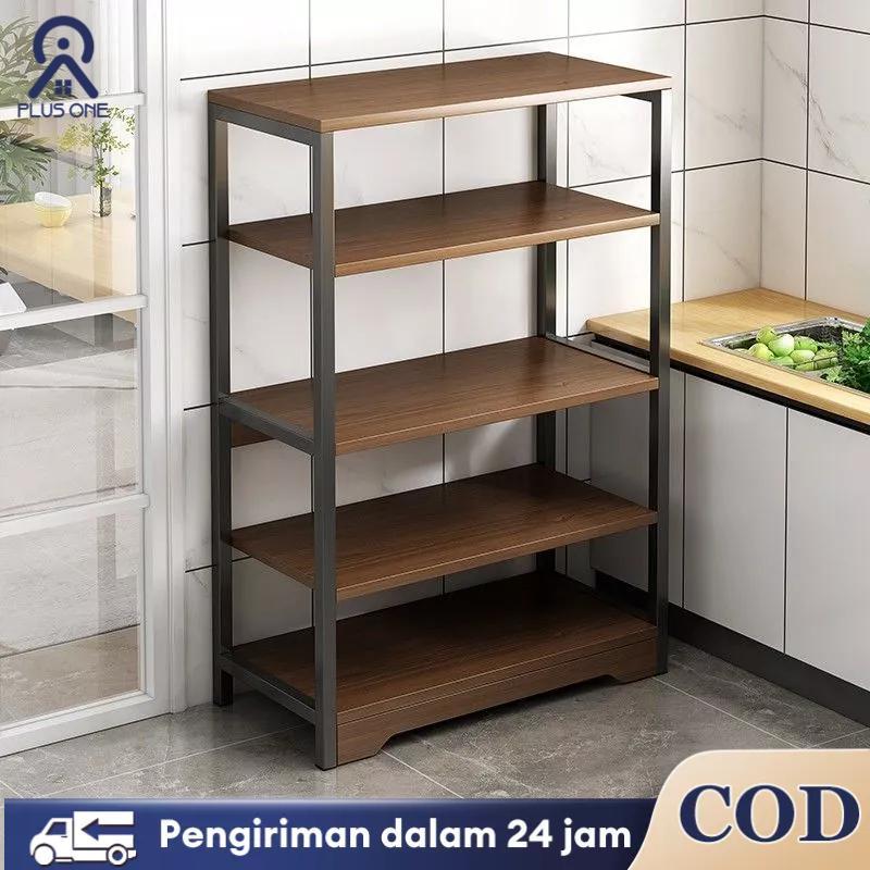 Rak Susun Serbaguna Rak Dapur Rack Kayu Rak Buku Rak Microwave Rak Dapur Susun Minimalis Rak Microwa