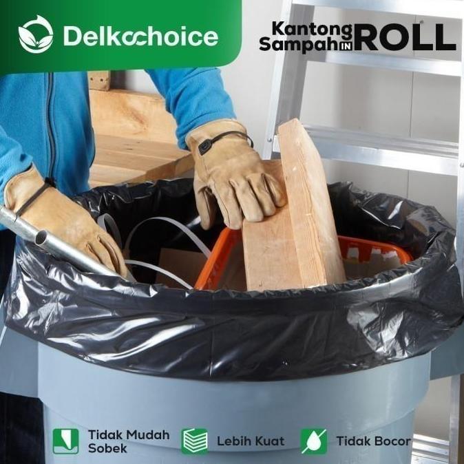 Clafour- Kantong Plastik Sampah Roll Jumbo Tebal Trash Bag Delkochoice 90X120Cm