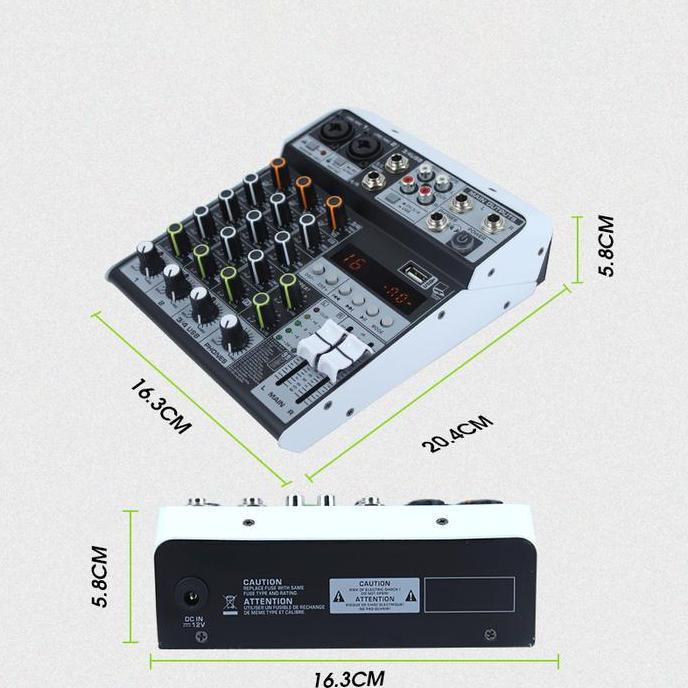 Volwe- Mixer Audio Aibedo Kpop4 4 Saluran Bluetooth Soundcard Pc 99Dsp & Pemutar Karaoke Profesional