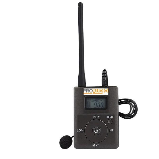 Volwe- Proaudio Transmitter Fm Radio Portable Microphone Tour Guide Sistem
