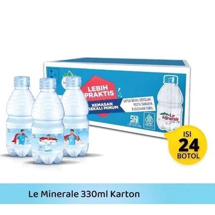 GOJEK LE MINERAL MINI 330ML 1 DUS ISI 24 AIR MINERALE KEMASAN BOTOL KECIL AIR MINUM PEGUNUNGAN