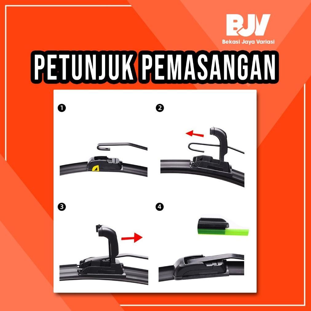 TERBARU (BISA COD) AERODINAMIC PROMO Wiper Mobil Frameless 2 PCS - Toyota Kijang LGX 2000 - 2004
