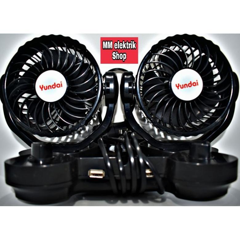 PROMO Kipas Angin Mobil 24Volt Usb Charger CF 021 YUNDAI