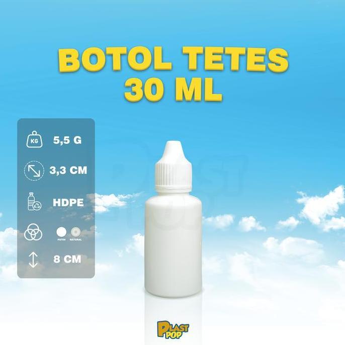 (100 pcs) Botol Tetes 30 ml / Botol Tetes Mata / Botol Tinta / LDPE / 30 ml - Botol Berkualitas