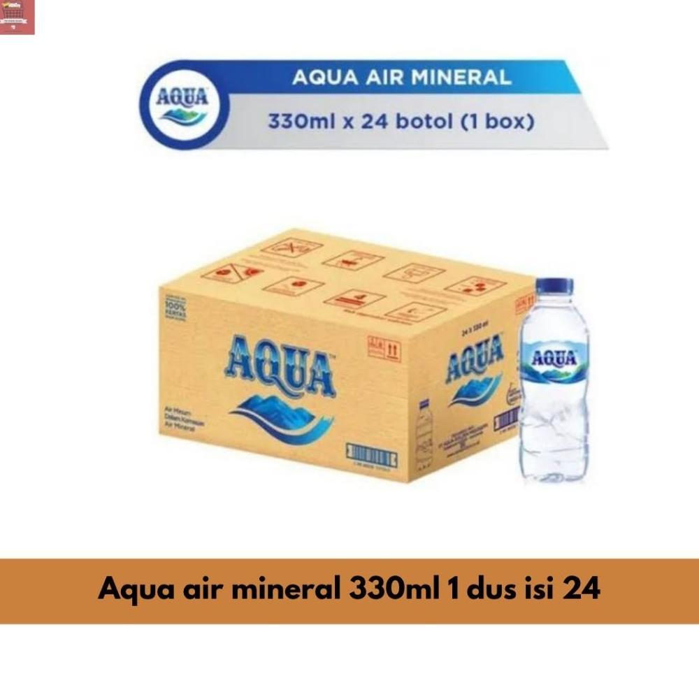 Aqua Air Mineral 330 ml 1 Dus Isi 24 - Aqua Mini 330ml - Aqua
