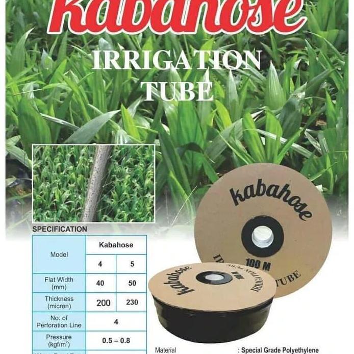 Selang Irigasi Drip Berlubang Kabahose 5 cm 1 " Inch 100 meter m