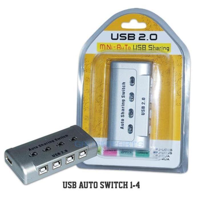 TERMURAH - Auto Switch Printer USB 4 Port with Cable 4pcs