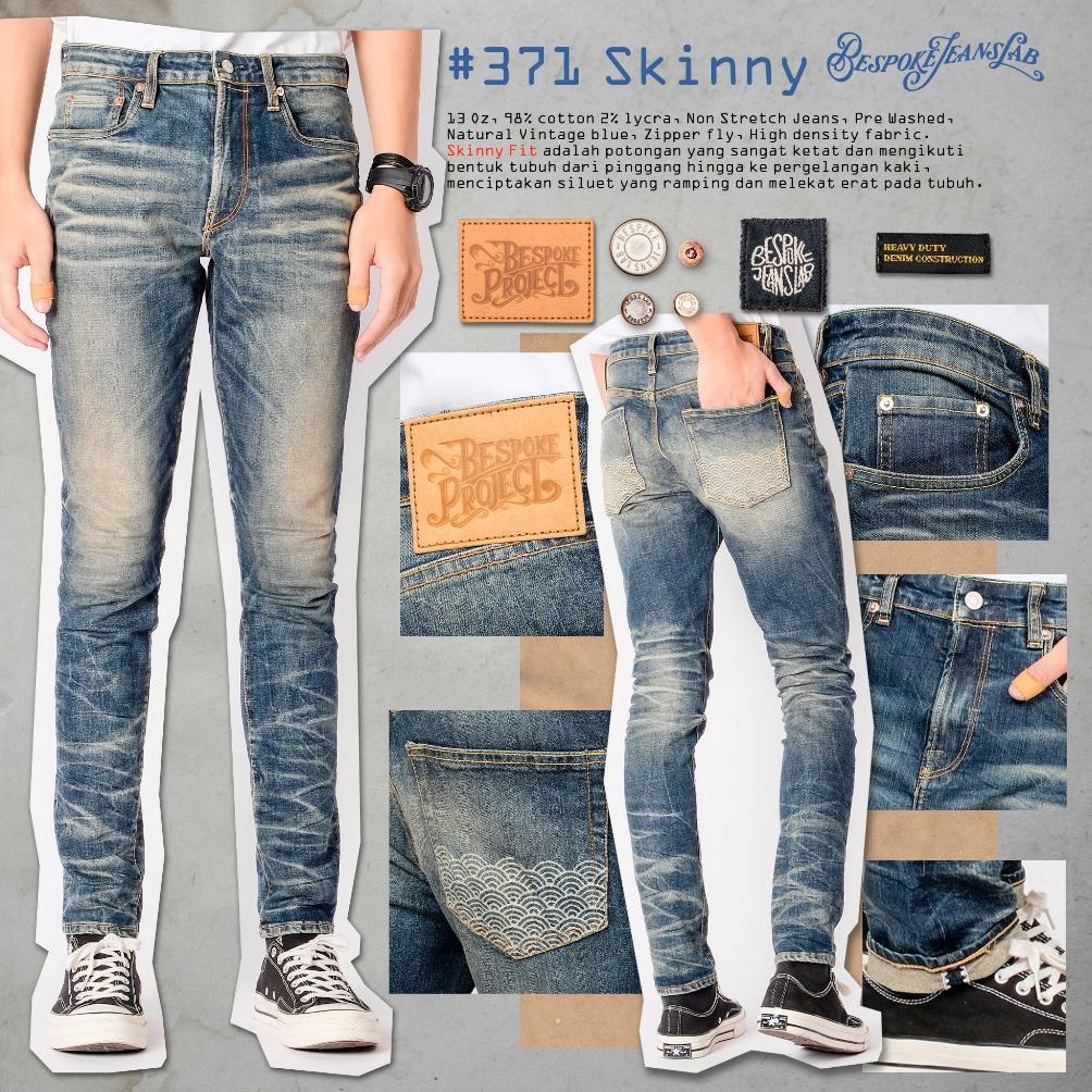 NEW Bespoke Project - Celana Jeans skinny pria Denim No.371 [terbaik][terlaris]