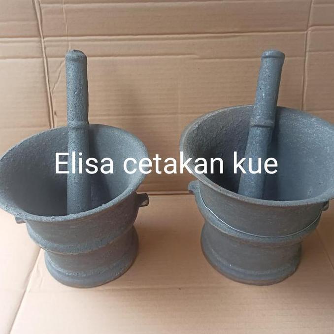 LUMPANG BESI UNTUK TUMBUK BUMBU JAMU DLL. UKURAN KECIL HAR
