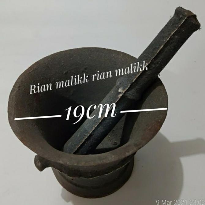 Lumpang besi lumpang tumbuk bumbu lumpang jamu HAR