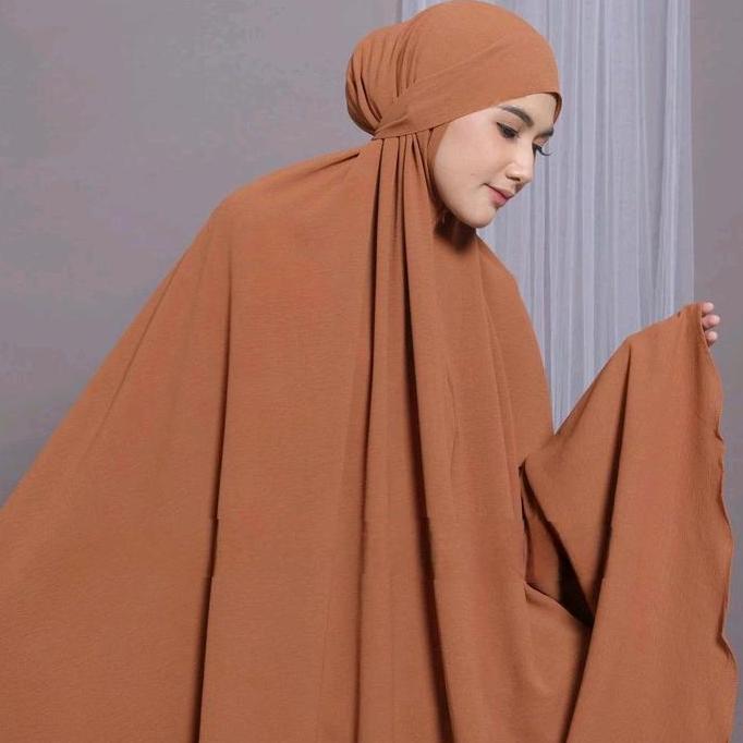 Disiniaja- (Bisa Cod) Mukena Dewasa Jumbo Mukena Lesti 3In1 Viral Bahan Crinkle Airflow Premium Polo