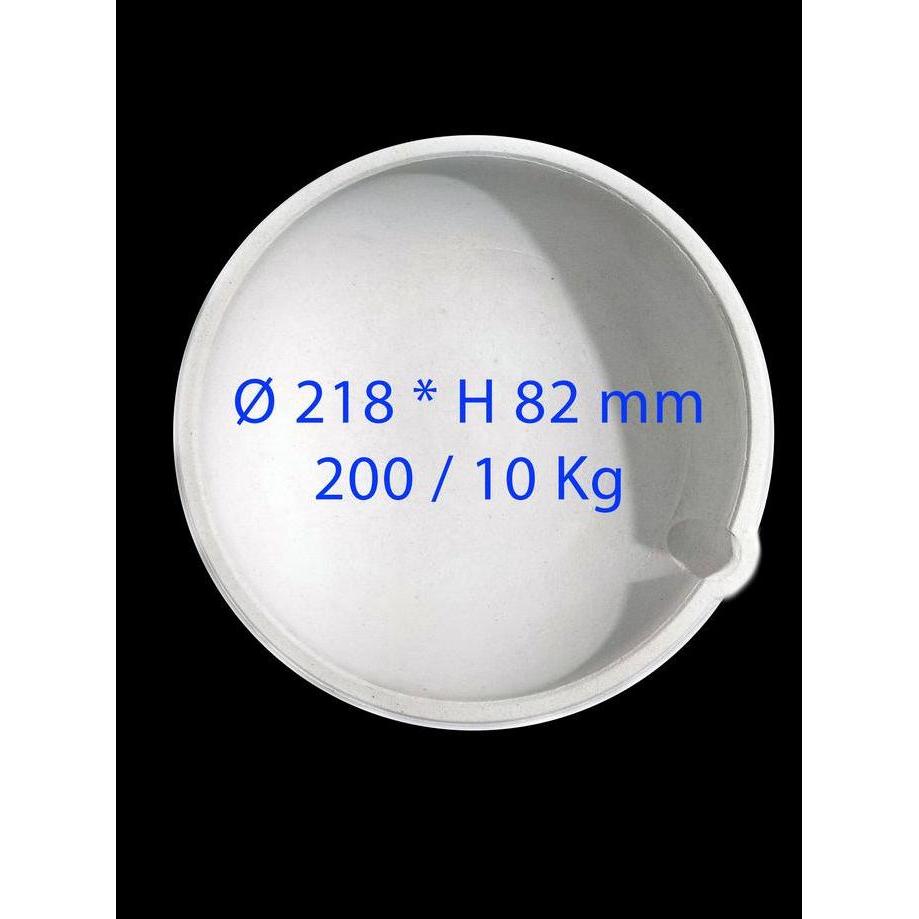 Kowi Keramik 22 Cm - Crucible Peleburan Emas 10 Kg | Wadah Logam Tahan Panas Industri Kualitas Terba