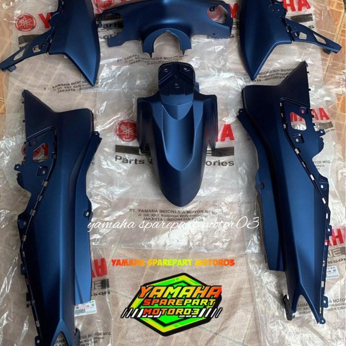 Cover Full Body Halus Set Gear125 Gear 125 Biru Doff Orginal Yamaha Original Dan Terpercaya