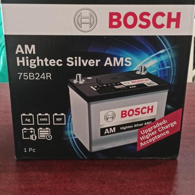 TERMURAH - Aki Rush / Bosch Silver AMS 75B24R NS60 12V 55ah / Aki Terios Avanza