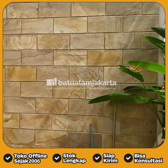Batu Alam Palimanan Kuning RTA Cocok Untuk Dinding & Lantai Alami GOL